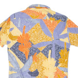 RENZO Mens Shirt Blue Crazy Pattern XS