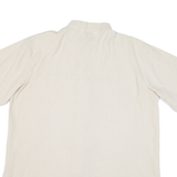 LANG YI Eastern Inspired Dragon Mens Plain Shirt Beige 2XL