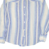 Womens Shirt Blue Striped Long Sleeve L