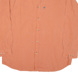 THE NORTH FACE Mens Shirt Orange Check Long Sleeve L
