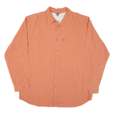 THE NORTH FACE Mens Shirt Orange Check Long Sleeve L