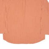 THE NORTH FACE Mens Shirt Orange Check Long Sleeve L