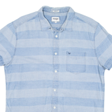 WRANGLER Mens Shirt Blue Striped XL