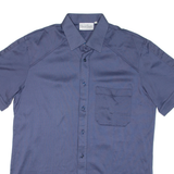 RENATO CAVALLI Mens Plain Shirt Blue M