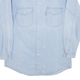 BLACK & BROWN Mens Denim Shirt Blue Long Sleeve S