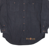 ORIGINAL DEPARTMENT CLOTHING Mens Plain Shirt Black Long Sleeve M