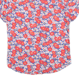Slim Mens Shirt Red Floral S