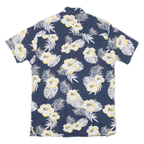 JACK & JONES Mens Hawaiian Shirt Blue Floral S