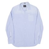 GUESS Slim Fit Mens Shirt Blue Spotted Long Sleeve L