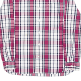 TOMMY HILFIGER Mens Shirt Maroon Check Long Sleeve M