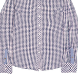 TOMMY HILFIGER Stars Womens Shirt Pink Check Long Sleeve L
