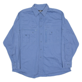 WALBUSCH Outdoors Mens Plain Shirt Blue Long Sleeve XL