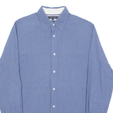 TOMMY HILFIGER Mens Shirt Blue Check Long Sleeve M