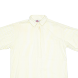 Mens Shirt White 90s Striped L