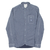 DIESEL Mens Shirt Blue Check Long Sleeve S