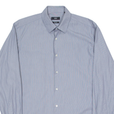 HUGO BOSS Mens Shirt Blue Striped Long Sleeve M