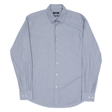 HUGO BOSS Mens Shirt Blue Striped Long Sleeve M
