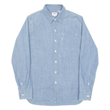 LEVI'S Mens Shirt Blue Check Long Sleeve S