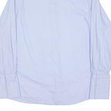 MICHAEL KORS Mens Plain Shirt Blue Long Sleeve M