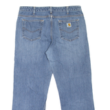 CARHARTT Workwear Mens Jeans Blue Regular Straight Stone Wash W32 L27