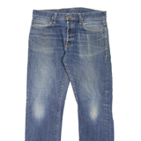 CARHARTT Workwear Mens Jeans Blue Regular Straight Stone Wash W33 L31