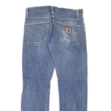 CARHARTT Workwear Mens Jeans Blue Regular Straight Stone Wash W33 L31