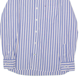 TOMMY HILFIGER Custom Fit Mens Shirt Blue Striped Long Sleeve M