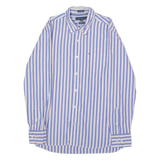 TOMMY HILFIGER Custom Fit Mens Shirt Blue Striped Long Sleeve M
