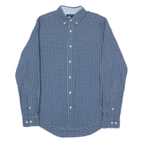 TOMMY HILFIGER Mens Shirt Blue Gingham Long Sleeve S
