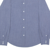 CALVIN KLEIN Mens Plain Shirt Blue Long Sleeve L