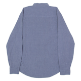 CALVIN KLEIN Mens Plain Shirt Blue Long Sleeve L