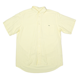 IZOD LACOSTE Mens Plain Shirt Yellow 90s L