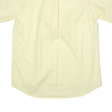 IZOD LACOSTE Mens Plain Shirt Yellow 90s L