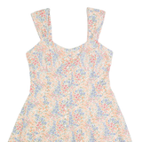 H&M Womens Playsuit Cream Floral Wide-Leg M