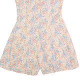 H&M Womens Playsuit Cream Floral Wide-Leg M