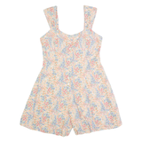 H&M Womens Playsuit Cream Floral Wide-Leg M