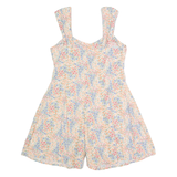 H&M Womens Playsuit Cream Floral Wide-Leg M