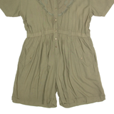 TOGETHER! Womens Playsuit Green Wide-Leg M