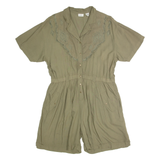 TOGETHER! Womens Playsuit Green Wide-Leg M