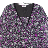 YESSICA Womens Printed Top Pink V-Neck Long Sleeve Floral L