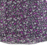 YESSICA Womens Printed Top Pink V-Neck Long Sleeve Floral L