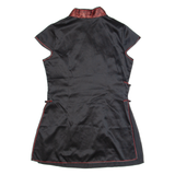 LAOGUDAI Eastern Inspired Womens Top Black V-Neck L