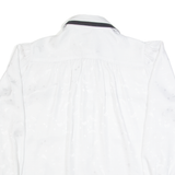 MARIC ROSELLA Womens Printed Shirt White Collared Long Sleeve 90s L