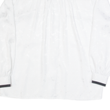 MARIC ROSELLA Womens Printed Shirt White Collared Long Sleeve 90s L