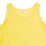 Womens Vest Yellow Sleeveless Silk L