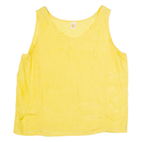 Womens Vest Yellow Sleeveless Silk L