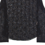 SINEQUANONE Mesh Womens Top Black Long Sleeve M