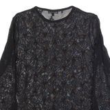 SINEQUANONE Mesh Womens Top Black Long Sleeve M