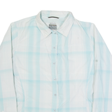 COLUMBIA Womens Printed Shirt Blue Collared Long Sleeve Check M
