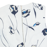 ZARA BASIC Womens Cropped Top White Sleeveless Floral S